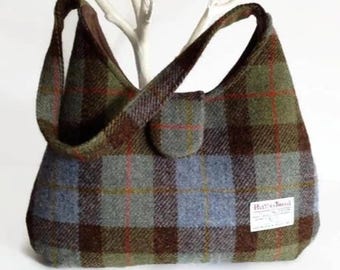 Harris Tweed Pure Wool McLeod Tartan Bag, Mother's Day Gift
