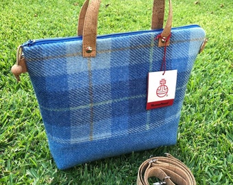 Harris Tweed Bag, Scottish Wool Handbag, Anniversary Gift