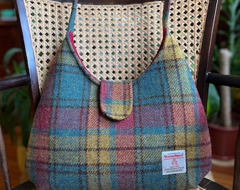 Harris Tweed Bag, Scottish Tartan, Handmade Gift For Women