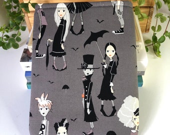 Wednesday Addams Padded Book Sleeve, Book Accessories, Gift for Readers