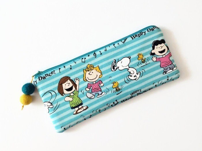 Snoopy Pencil Case Peanuts Gang Purse with Zip Snoopy Gift | Etsy