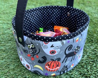 Halloween Trick or Treat Basket, Candy Bowl, Halloween Decor Gift