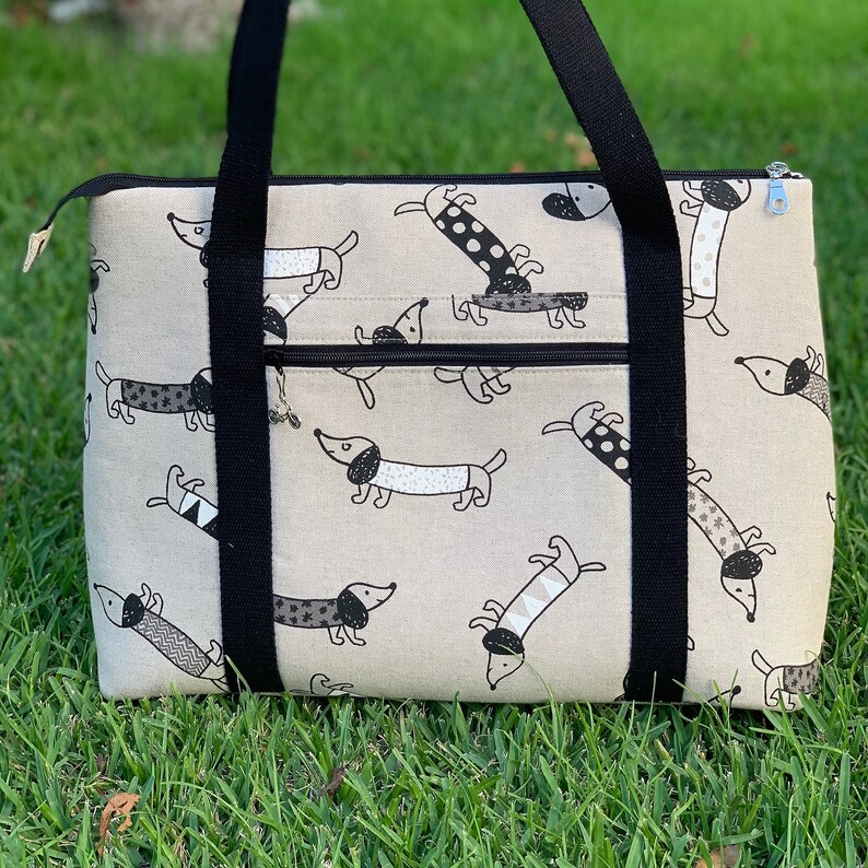 Dachshund Travel Weekender Bag With Trolley Sleeve Hand Etsy