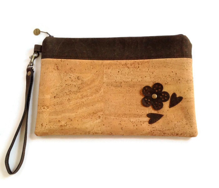 Cork Wristlet Clutch Eco Friendly Purse Gift Ideas for Her - Etsy UK