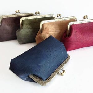 Cartera de corcho, cartera ecológica, regalo vegano, cartera de mano hecha a mano