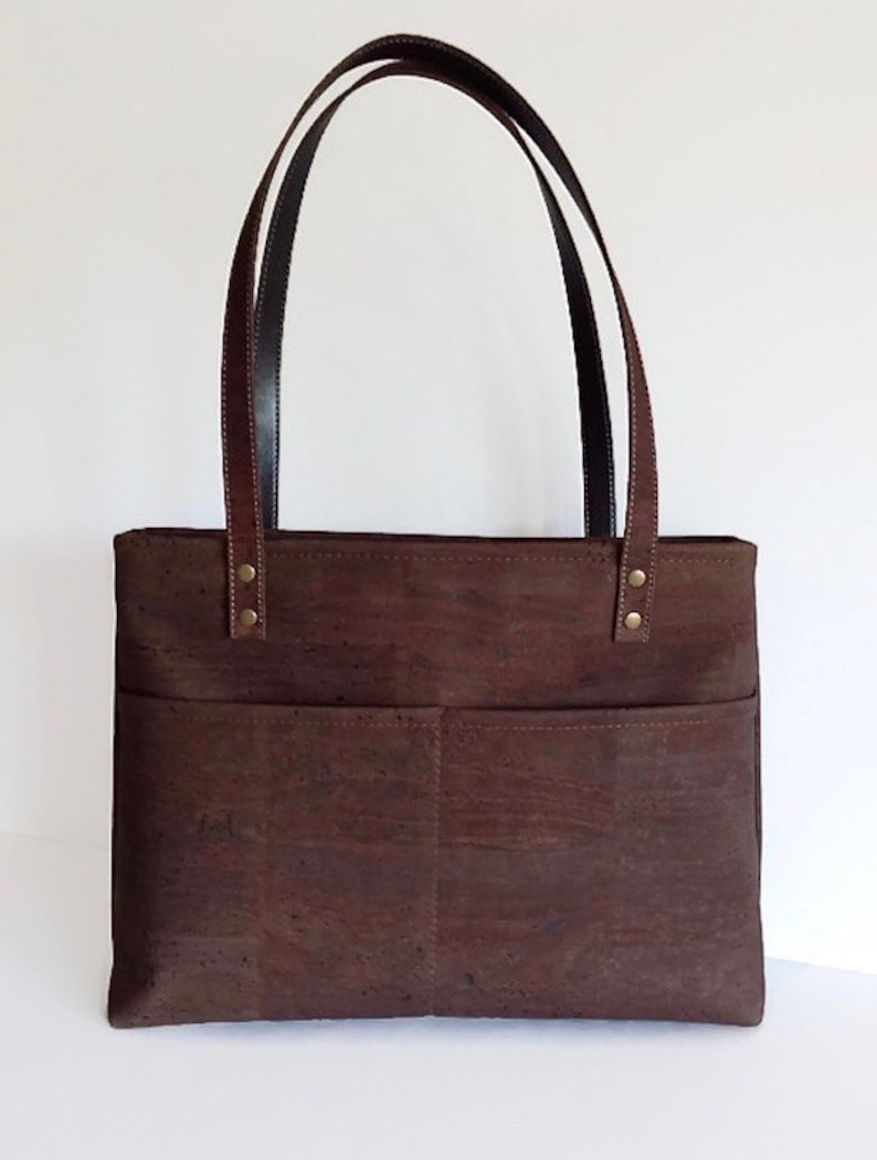 Cork Bag With Zip Vegan Bag Zipper Brown Cork Bag Eco Etsy UK