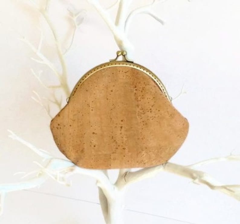 Cork Clutch Purse / Eco Friendly Purse / Metal Frame Cork Etsy UK