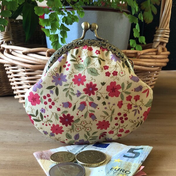 Flower Coin Purse Charm Printed