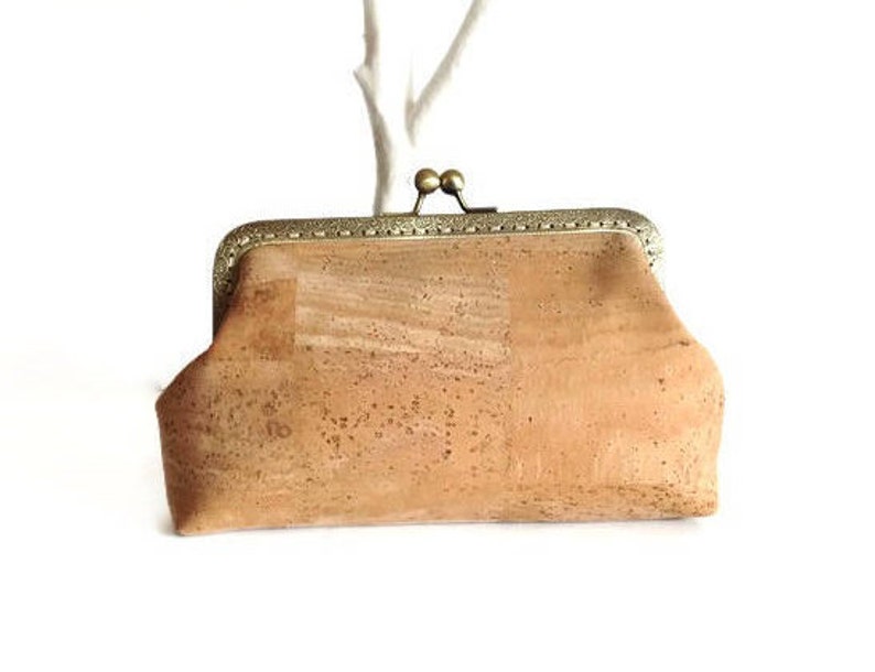 Cork Clutch Eco Friendly Purse Gift for Her Cork Wallet Etsy
