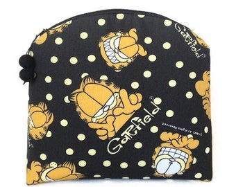 Garfield Cosmetic Pouch, Make Up Bag, 80s Cartoon, Gift for Her