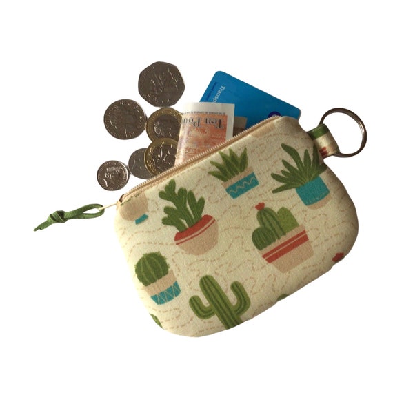 Kaktus und Sukkulenten Zip-Mnze Geldbrse - Etsy.de