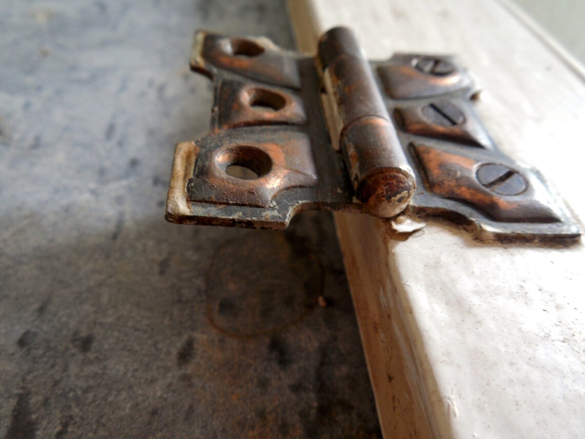 Antique Mirrored Medicine Door Original Metal Twist Etsy