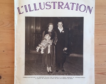 1936 L'Illustration French Magazine, English Royal Family Article,  Culture, Science, Advertising, Ideal for Craft Projets, Old Newspaper,