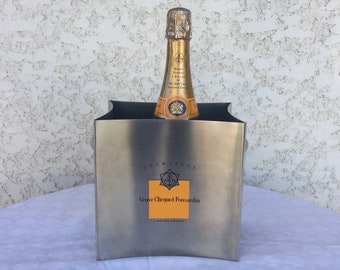 Veuve Clicquot Ice Bucket, Fantastic French Champagne Bucket, Vintage French, VEUVE CLICQUOT PONSARDIN in Brushed Steel