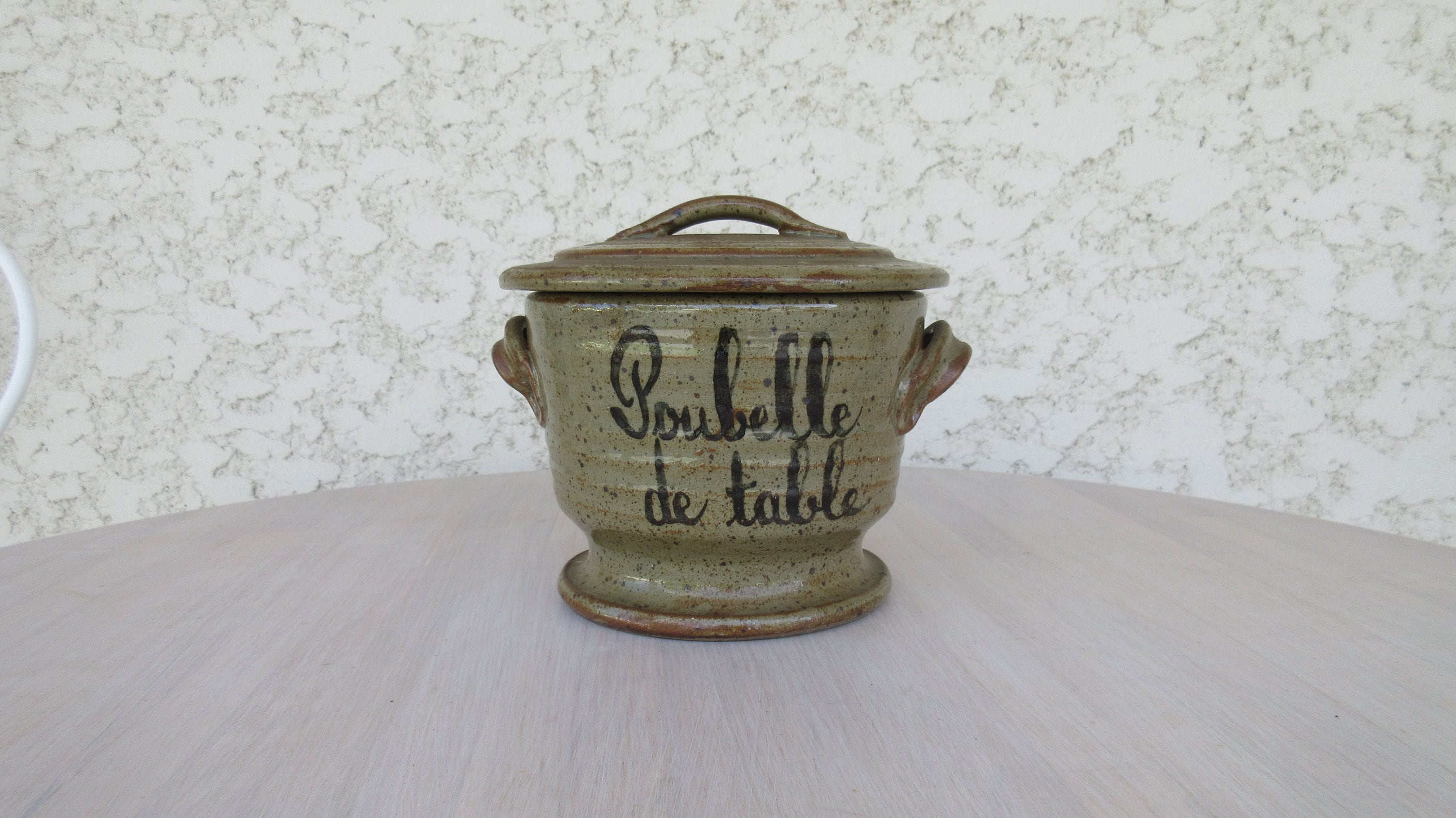 Table Bin Earthernware, Table Tidy, Vintage Français Pottery,