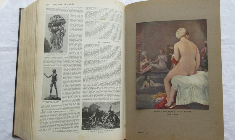 Larousse Encylopedia, faszinierendes Vintage Französisches Wörterbuch, BUCH 1 von Larousse Grand Memento, c.1936 Geschenk für französischen Buchliebhaber. Bild 7