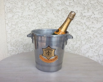 Veuve Clicquot Ice Bucket, Fantastic French Champagne Bucket, Vintage French, VEUVE CLICQUOT PONSARDIN in Aluminium