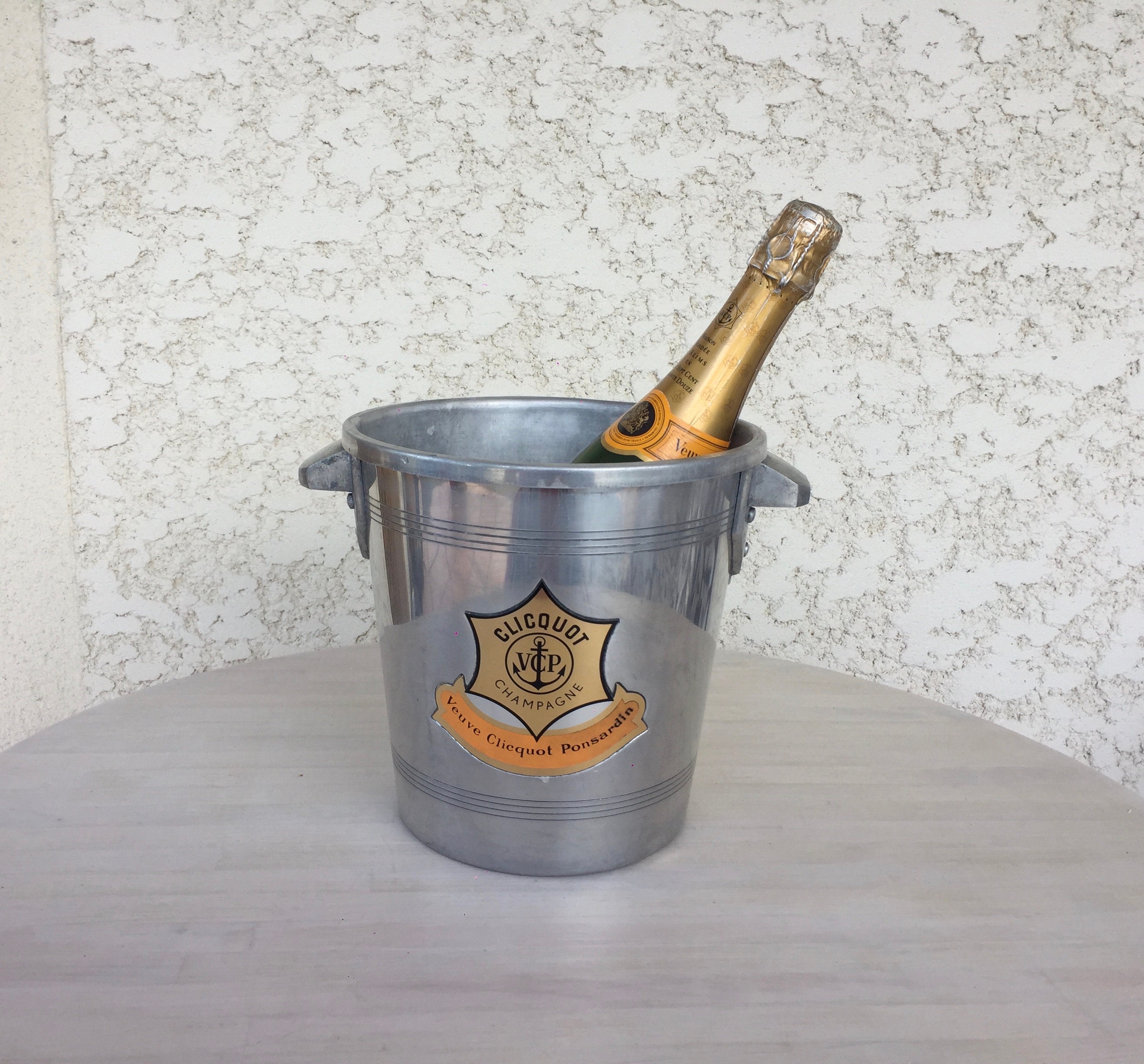 Veuve Clicquot Stainless Steel Cooler Champagne Bottle Cooler Ice Bucket  Prestige Vasque (Brushed)