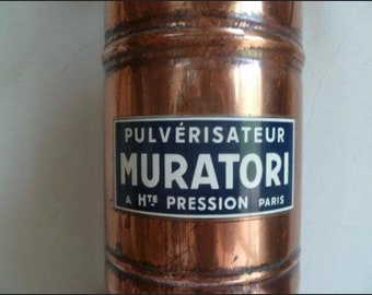 Copper Sprayer by Muratori of Paris, Loft Industrial, 23" Rustic Crop Sprayer, French Vintage, French Farmhouse Decor, Copper Collection