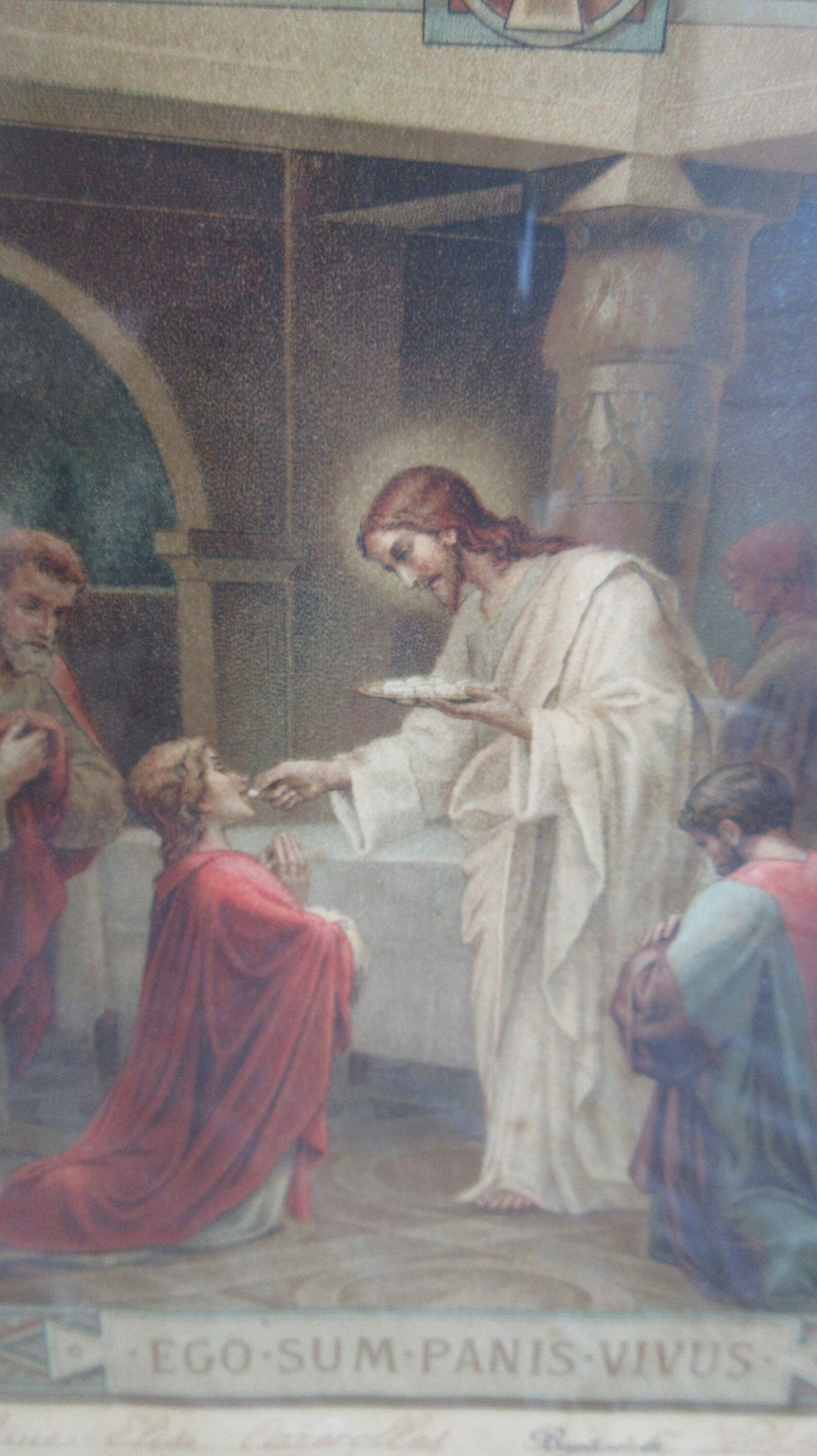 Certificat de Première Communion, Français Vintage, Cadeau Religieux, Célébration Catholique, Eglise