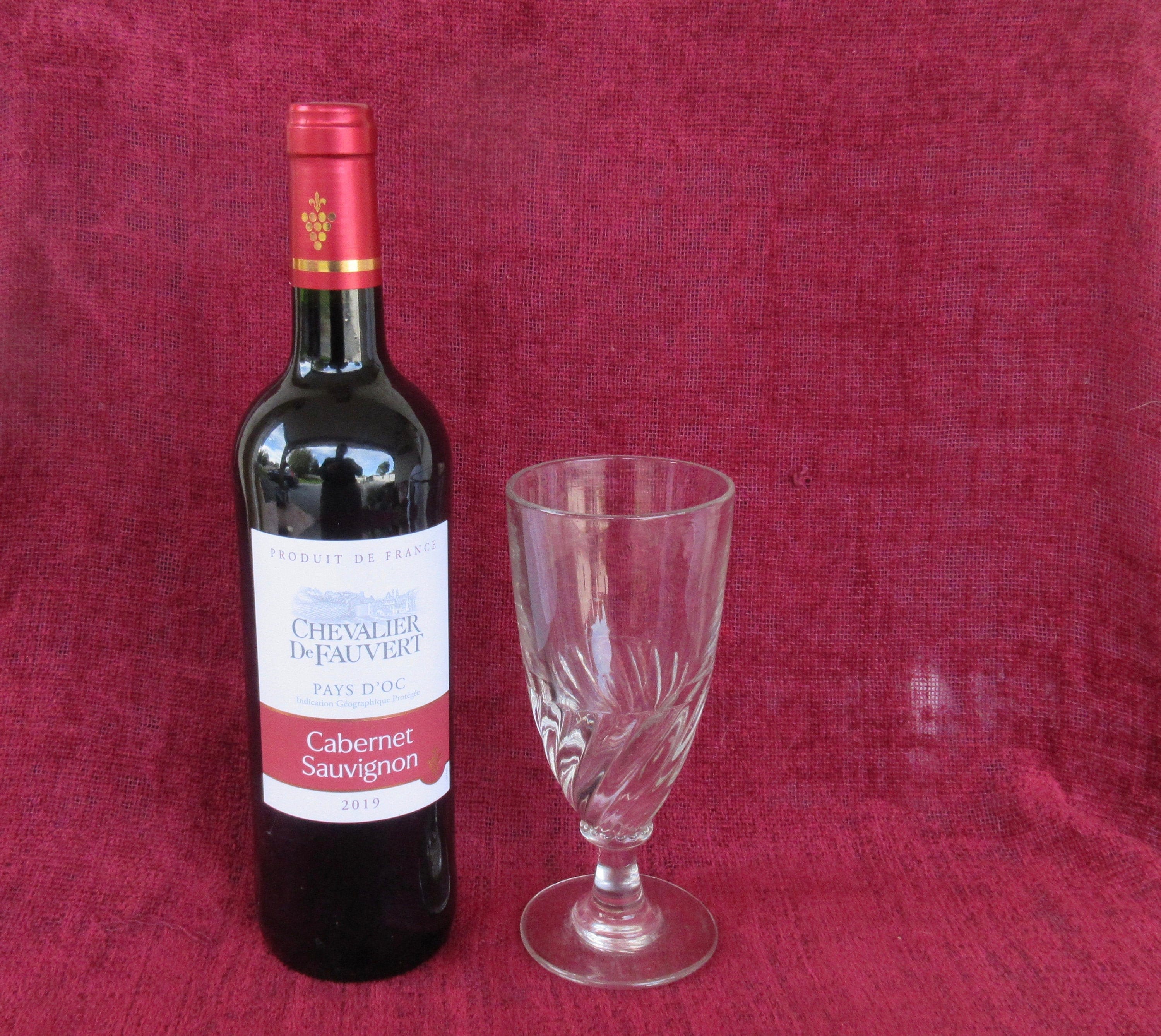 Verre d'absinthe, Verre d'absinthe Antique Français Torsadé, Grand Bistrot de 7 Pouces,