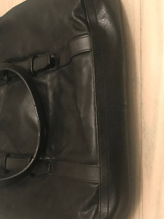 Vintage Coach Black leather Tote - image 6