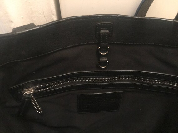 Vintage Coach Black leather Tote - image 5