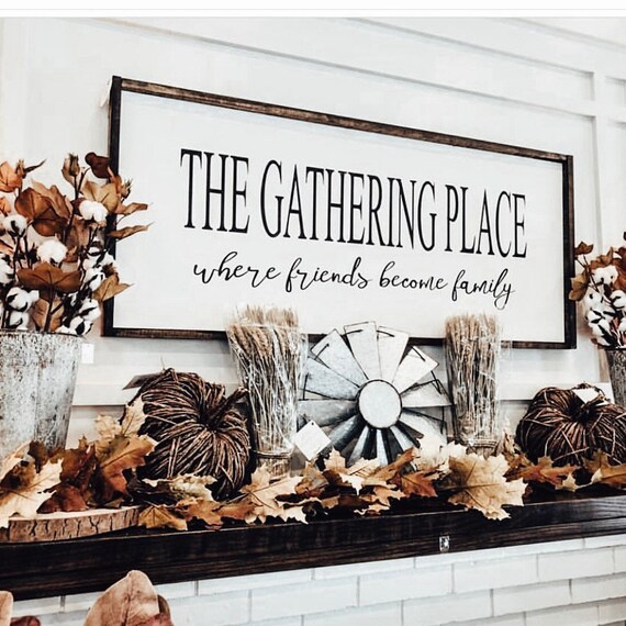 Ready To Ship White Background Black Text The Gathering Etsy