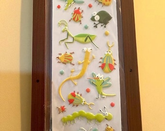 Pegatinas de vinilo vintage de Sticko Bugs: adornos coloridos para scrapbooking