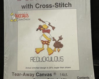 Kit de punto de cruz vintage "Reduckulous": Tema de DuckTales, sin abrir