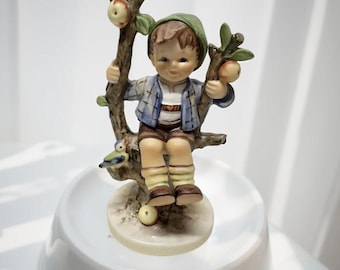 Figura de niño del manzano de Goebel Hummel: colección de porcelana de Alemania Occidental