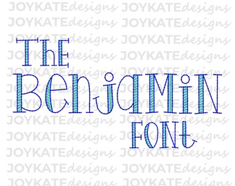The Sketch Fill Benjamin Bean Stitch Embroidery Font