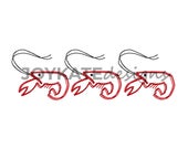 Crawfish Trio Scribble Stitch Vintage Embroidery Design, Set of 3 Bean Stitch Louisiana Crawfish or Lobster for Machine Embroidery