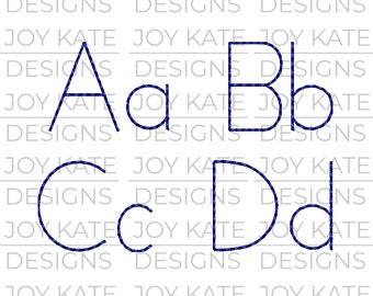 The Kyle Bean Stitch Embroidery Font