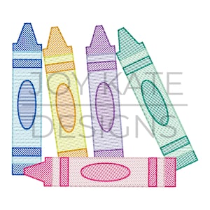 Crayon Skizze Stickerei Design