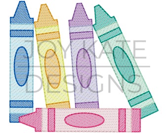 Crayon Sketch Embroidery Design