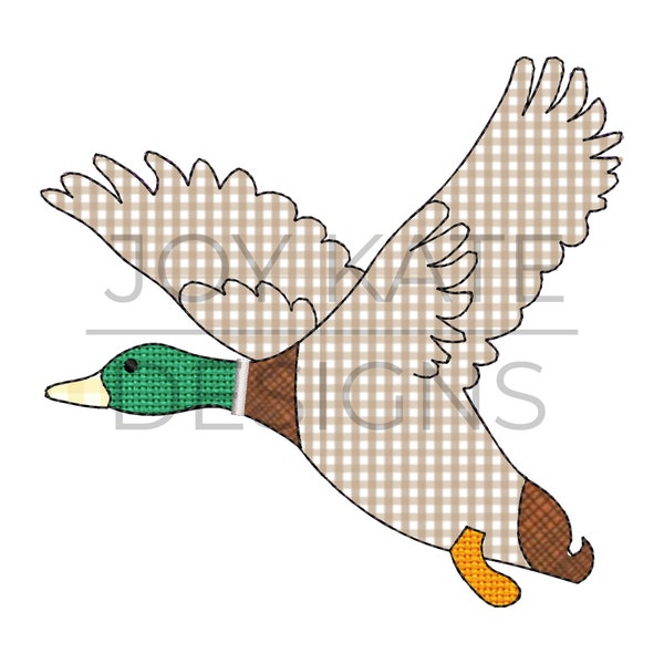 Mallard Duck Bean Stitch Applique Design