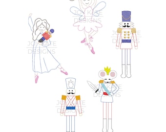 Nutcracker Individual Characters Embroidery Set