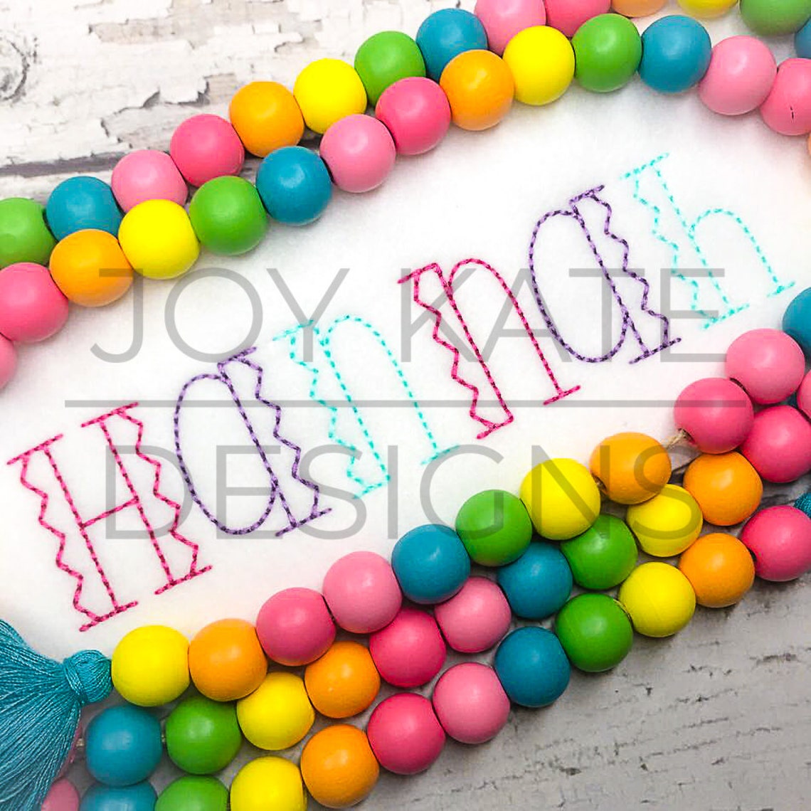 Dinosaur Bean Stitch Embroidery Font - Etsy
