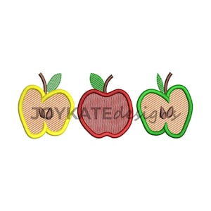 Leichte Füllung Apple Trio Stickmuster