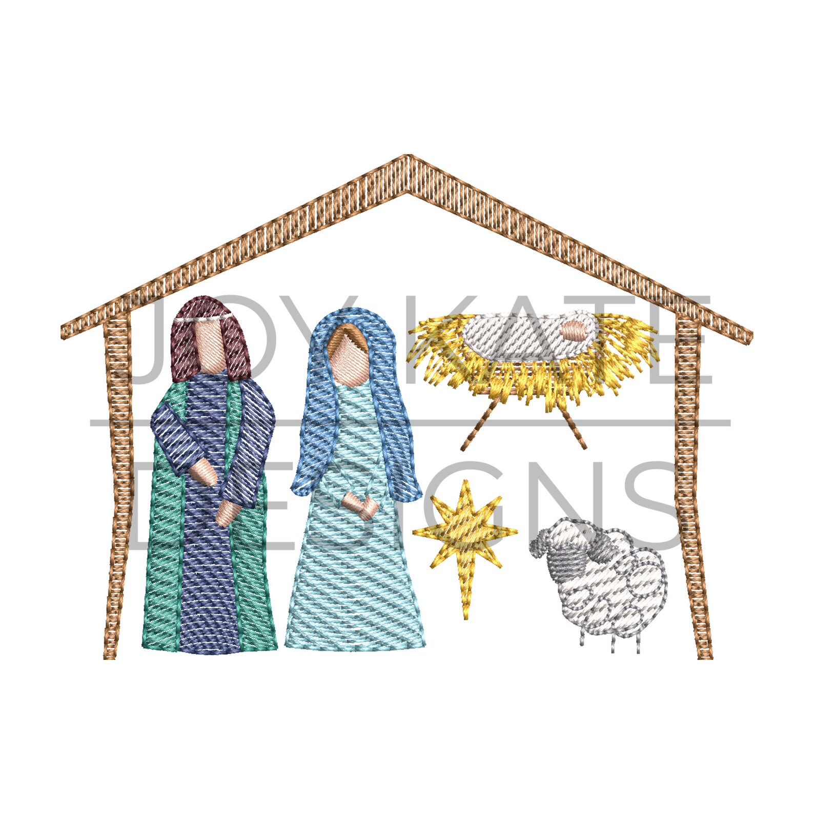 Build Your Own Nativity Set of Embroidery Designs Etsy
