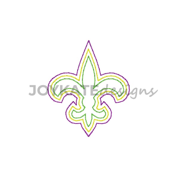 Mini Quick Stitch Fleur de Lis Embroidery Design