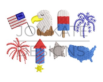 Bauen Sie Ihre eigenen amerikanischen Mini-Stickerei-Design-Set