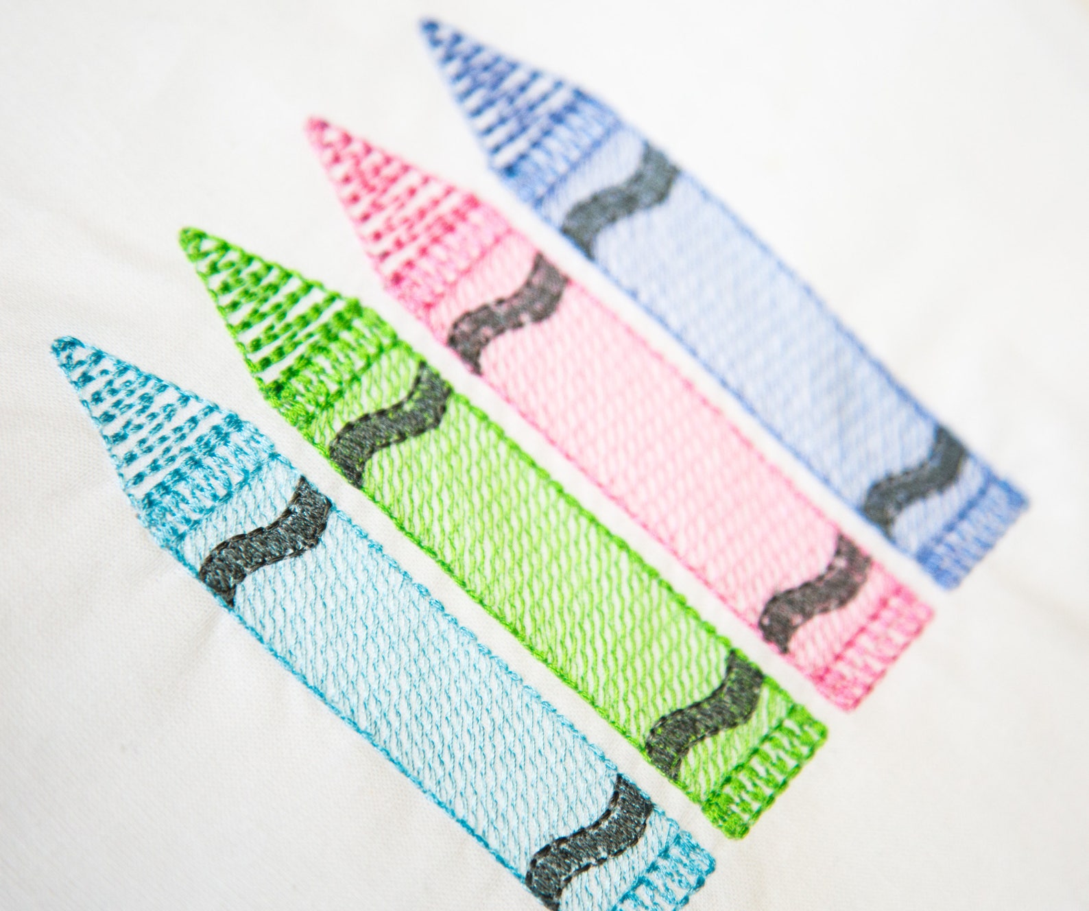 Back to School Crayon Embroidery Design Crayons Vintage Etsy