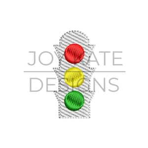 Puede incluir: Un semáforo rojo, amarillo y verde con un contorno blanco. Las luces están apiladas verticalmente, con la luz roja en la parte superior, la luz amarilla en el medio y la luz verde en la parte inferior.