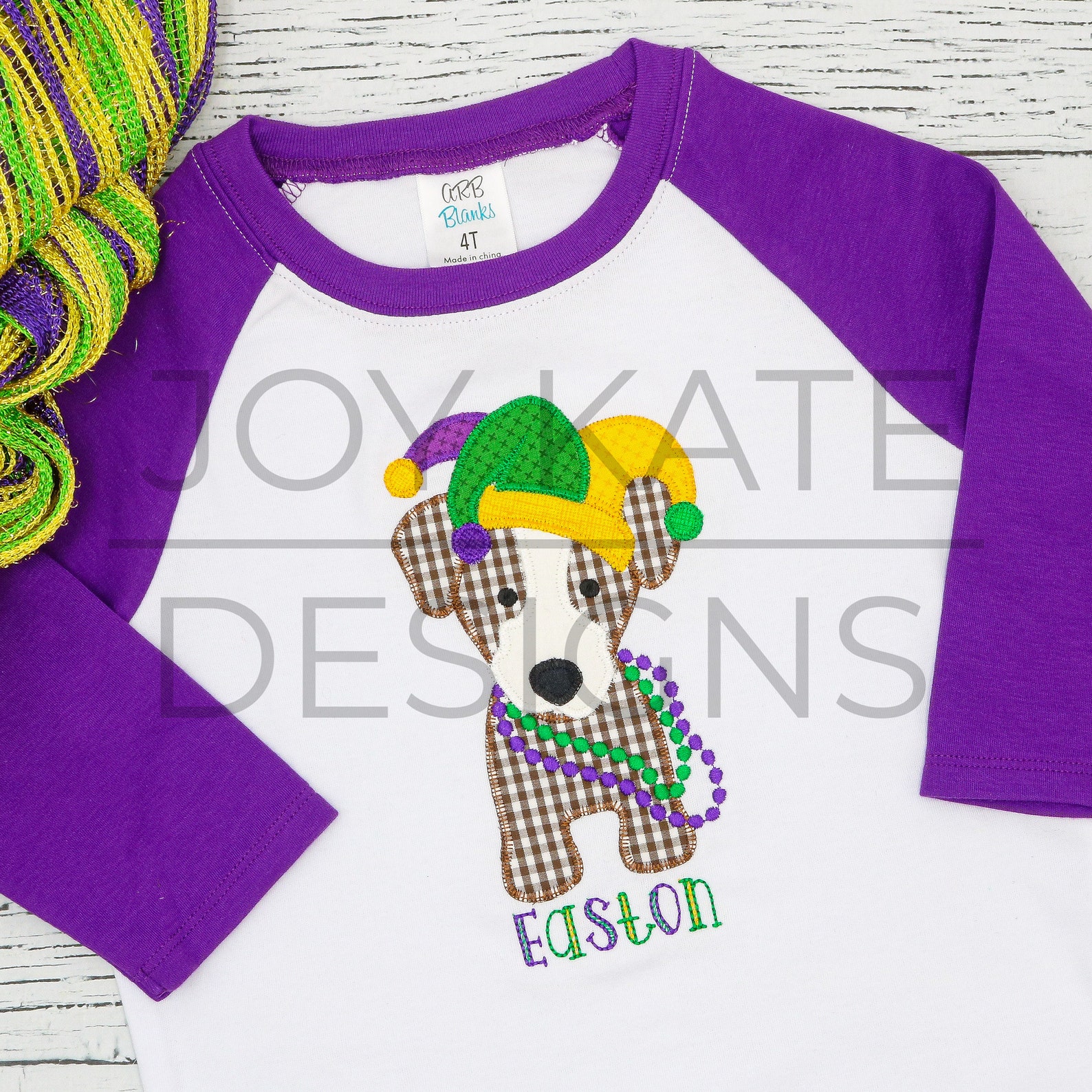 Lulu Bebe Sequin Mardi Gras Pup Sweatshirt main image 1