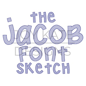 Sketch Fill Joy Kate Scallop Bean Stitch Embroidery Font