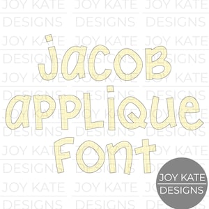 Jacob Bean Stitch Applique Font
