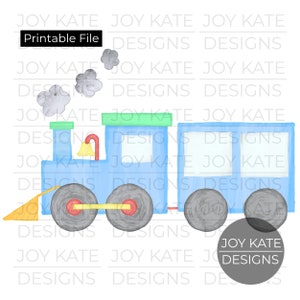Train Watercolor Printable PNG