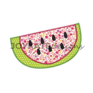 Watermelon Zigzag Applique Embroidery Design